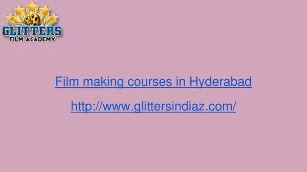 Film institutes in Hyderabad | Glittersindiaz.com