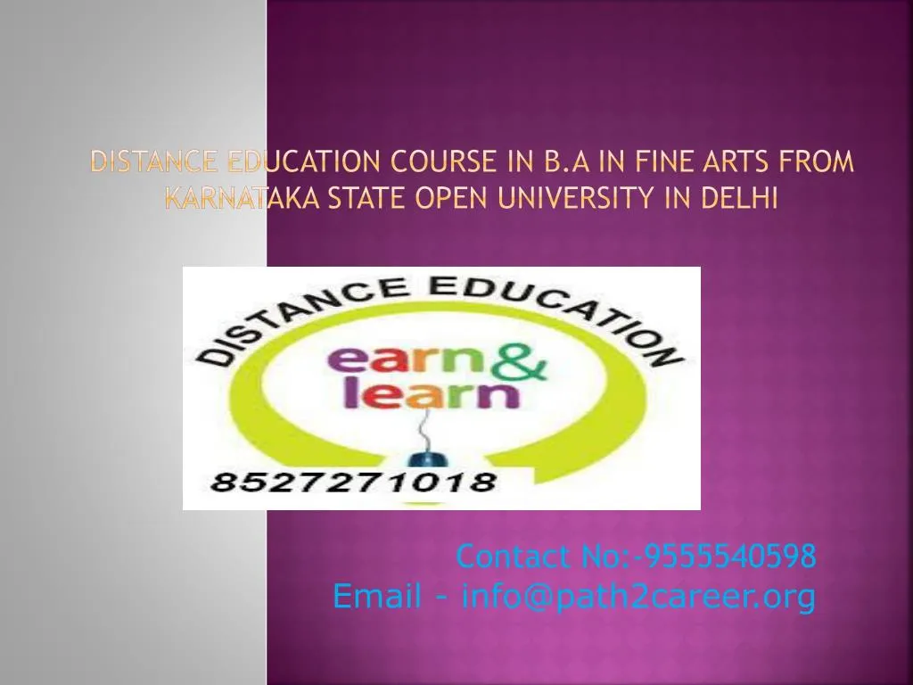 distance education course in b a in fine arts from karnataka state open university in delhi