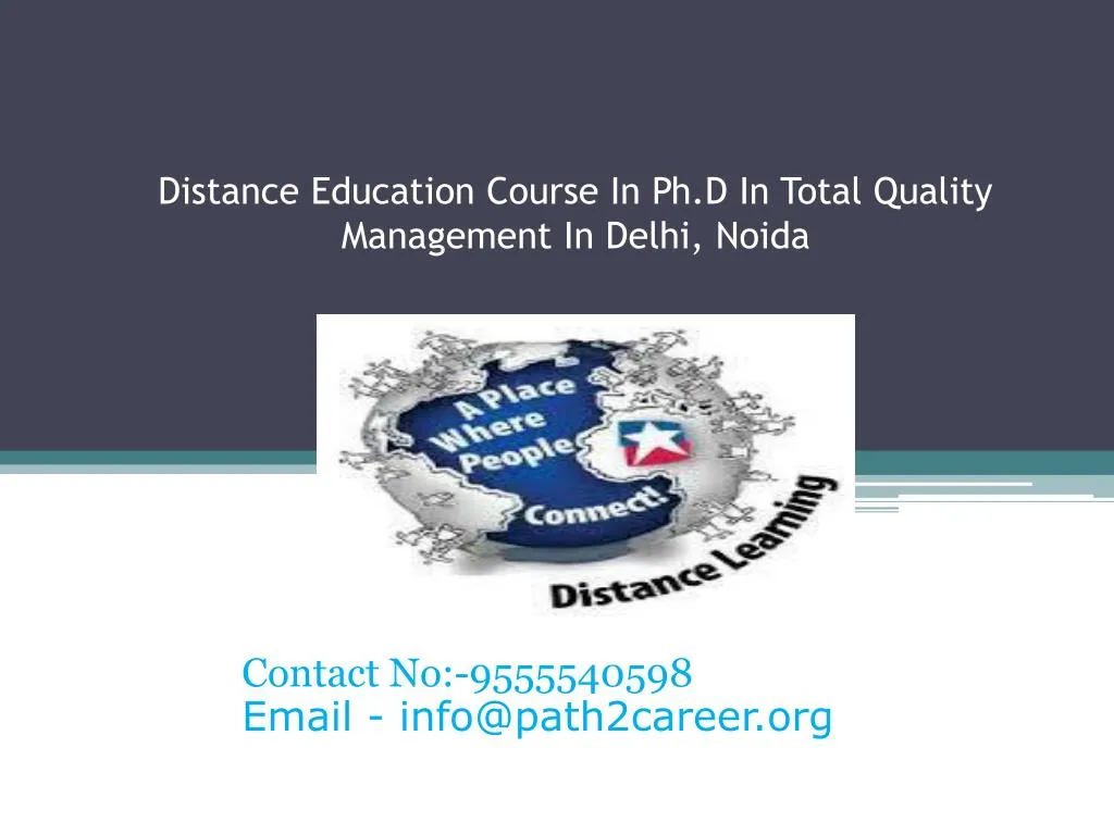 distance education course in ph d in total quality management in delhi noida