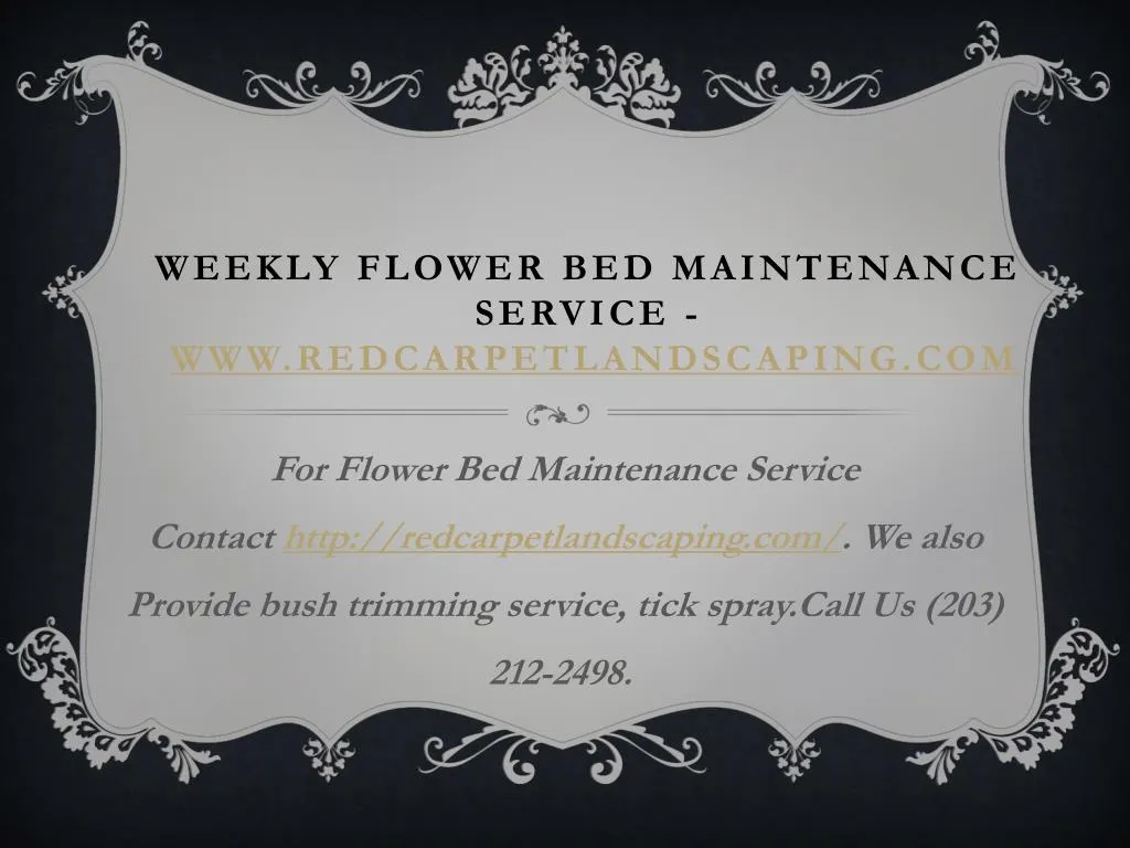 weekly flower bed maintenance service www redcarpetlandscaping com