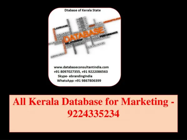 All Kerala Database for Marketing -9224335234