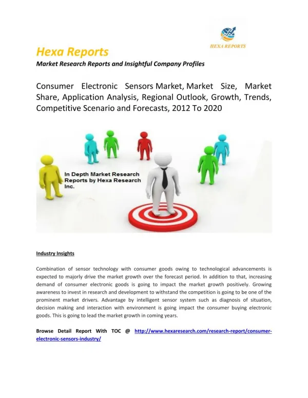 Consumer Electronic Sensors Market, Market Size, Market Share, Application Analysis, Regional Outlook, Growth, Trends, C