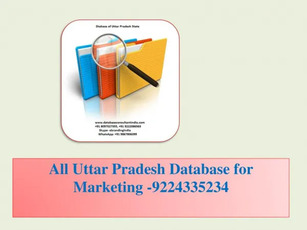 All Uttar Pradesh Database for Marketing -9224335234