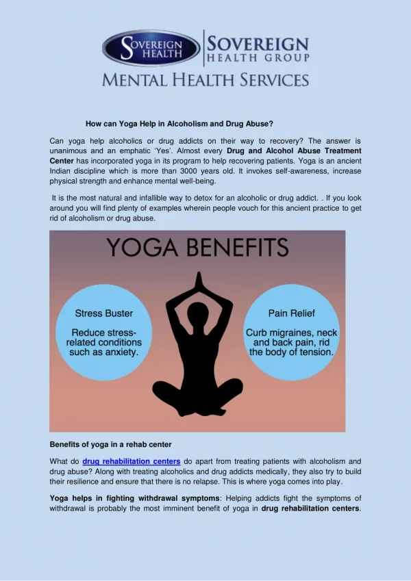 How Can Yoga Help in Alcoholism and Drug Abuse
