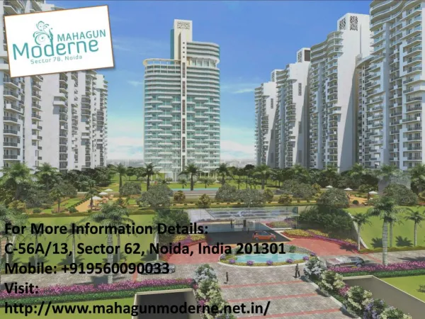 Mahagun Luxurious High Rise Apartment at Affordable Price Call 91 9560090033