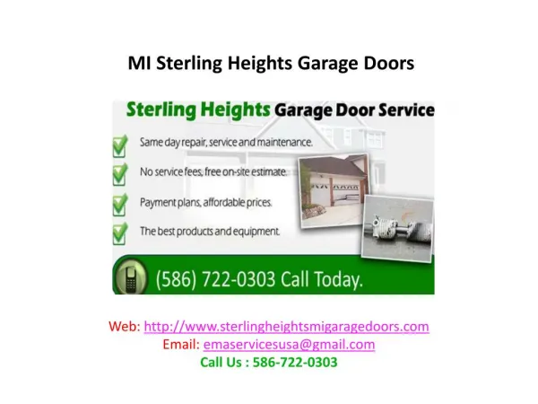 MI Sterling Heights Garage Doors