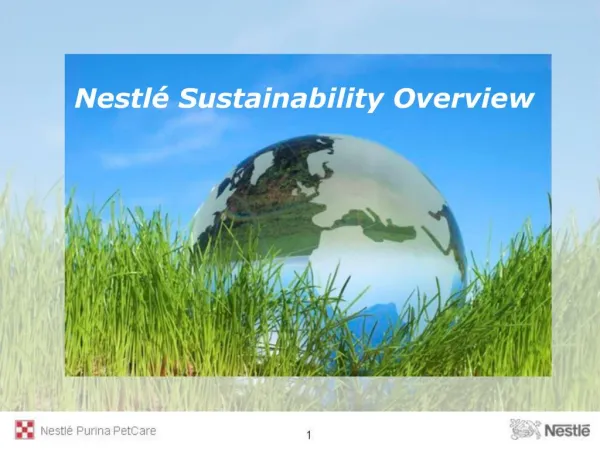 Nestl Sustainability Overview