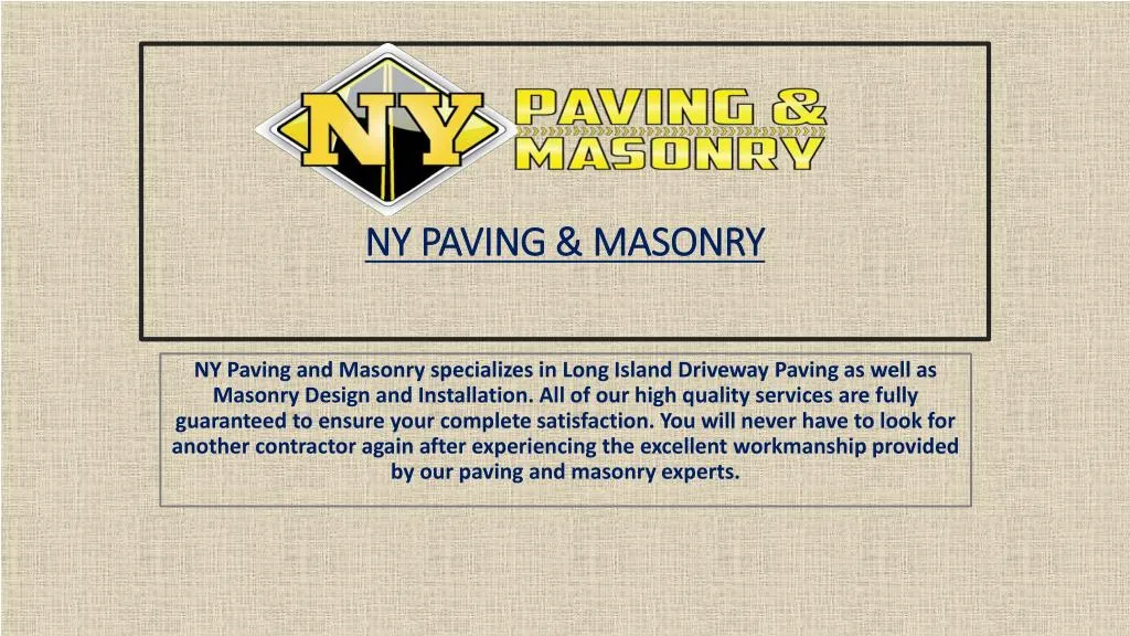 ny paving masonry