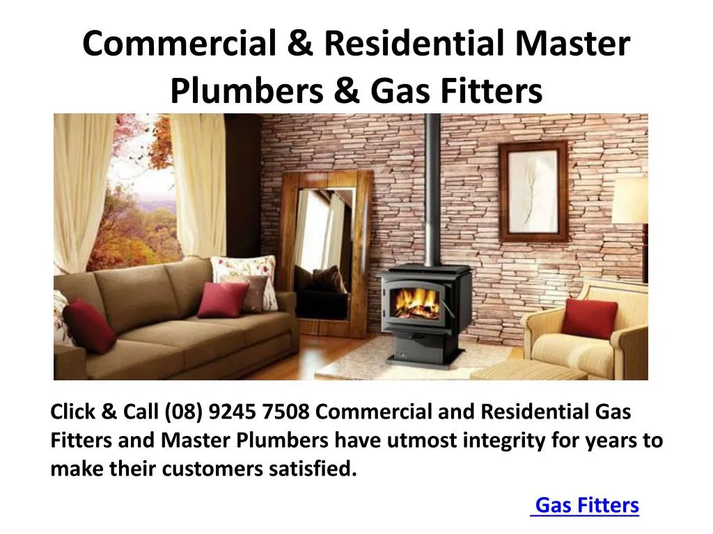 commercial residential master plumbers gas fitters