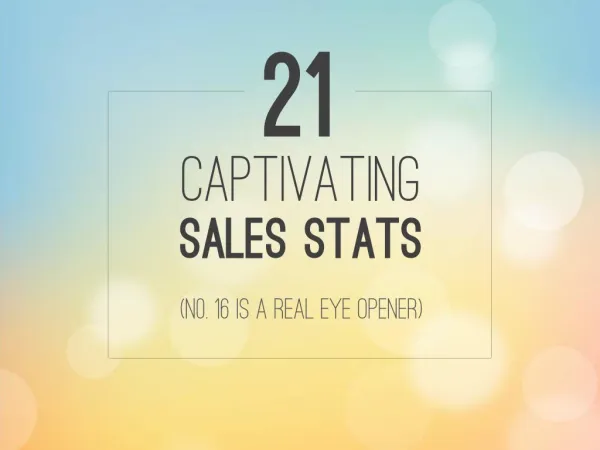 21 Captivating Sales Stats