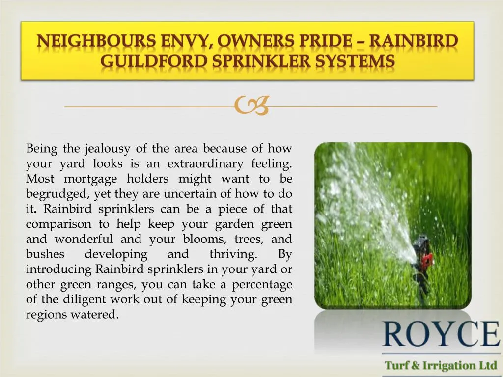 neighbours envy owners pride rainbird guildford sprinkler systems