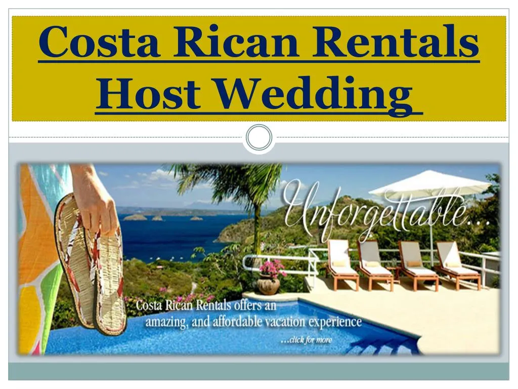 costa rican rentals host wedding
