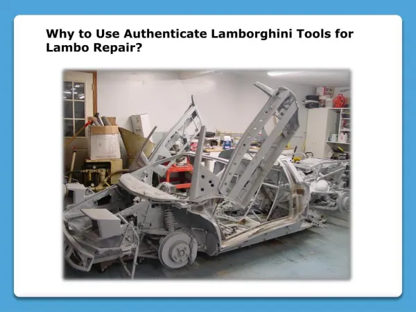 Authenticate Lamborghini Tools for Lambo Repair
