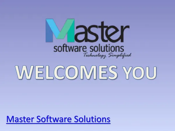 Master Software Solutions - Mobile Application Development