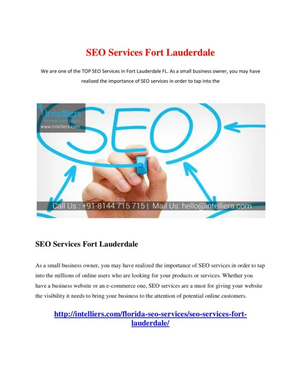SEO Services Fort Lauderdale