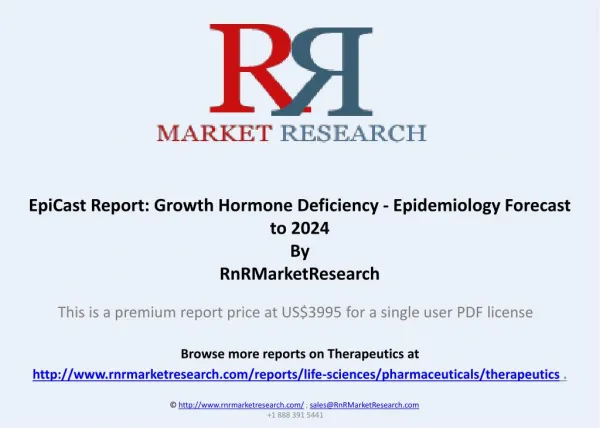 Growth Hormone Deficiency Epidemiology Forecast and Market Analysis to 2024