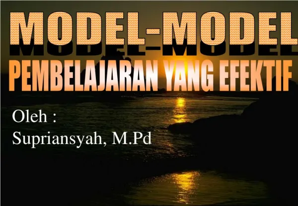 PPT - MODEL-MODEL PEMBELAJARAN PowerPoint Presentation, Free Download ...