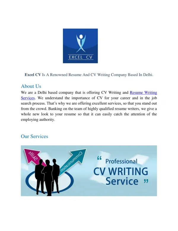 Resume Writing Services Delhi India