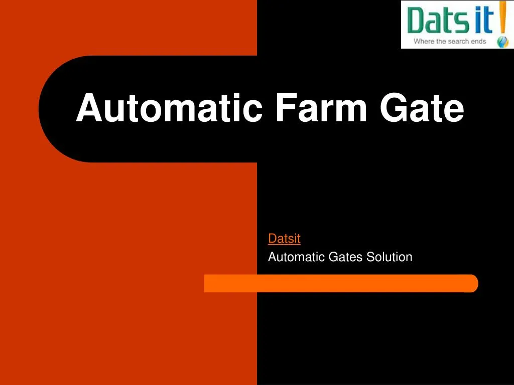 automatic farm gate