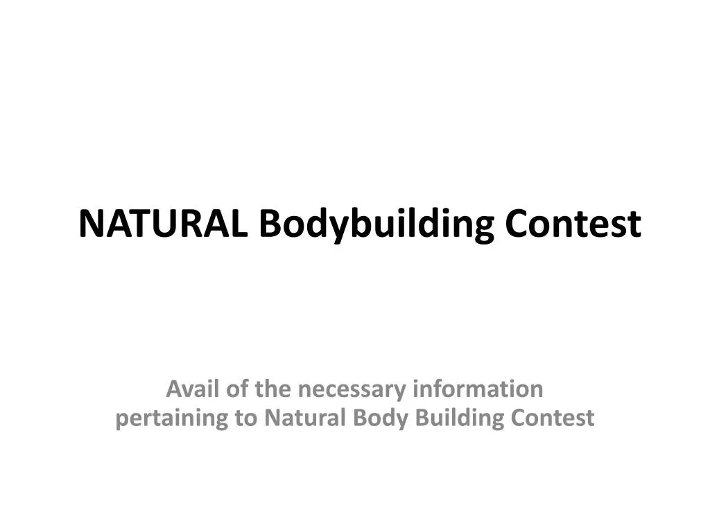 natural bodybuilding contest