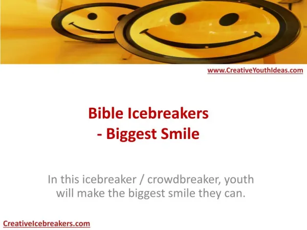 Bible Icebreakers - Biggest Smile
