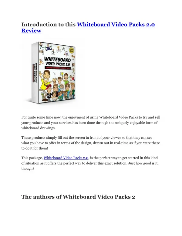 Whiteboard Video Packs 2.0 Review