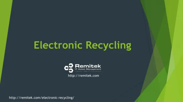 Remitek | FREE EWASTE PICKUP | FREE ELECTRONIC RECYCLING PICKUP