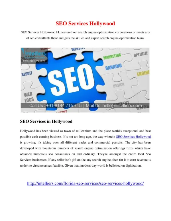 SEO Services Hollywood