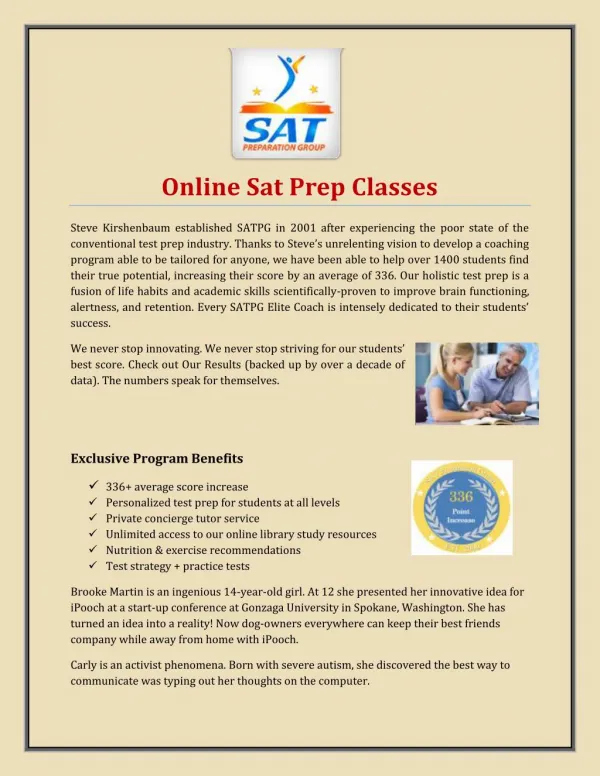 Online Sat Prep Classes