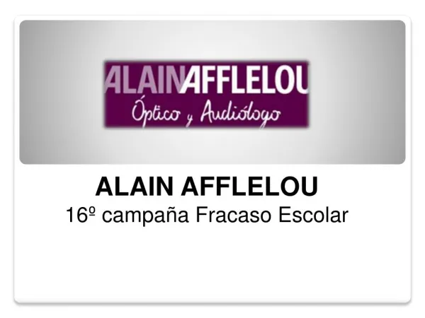 Alain Afflelou gradúa y regala gafas a los niños entre 5-7 años