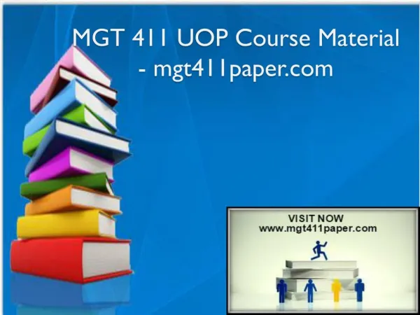 MGT 411 UOP Course Material - mgt411paper.com