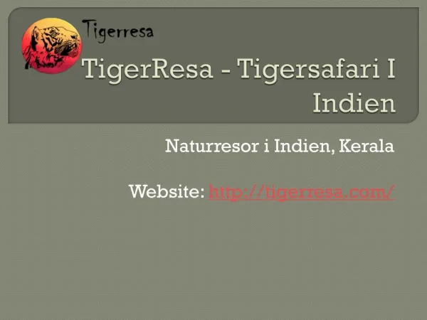 Tigerresa - Tiger Safari Indien