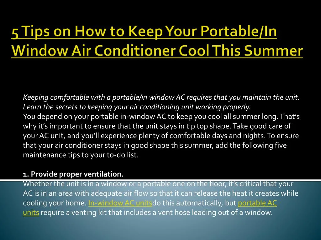 5 tips on how to keep your portable in window air conditioner cool this summer