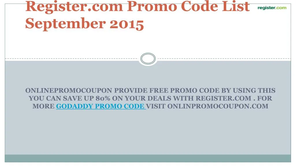 register com promo code list september 2015