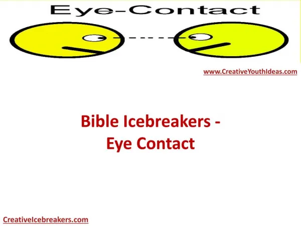 Bible Icebreakers - Eye Contact