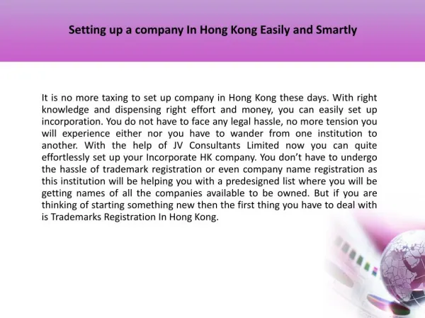 Setting up a company In Hong Kong Easily and Smartly