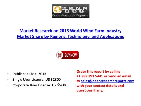 Global Wind Farm Industry Market Growth Analysis and 2020 Forecast