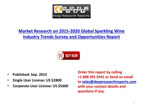 Global Sparkling Wine Industry 2015 Market Research Report