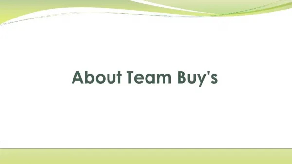 About Team Buy's