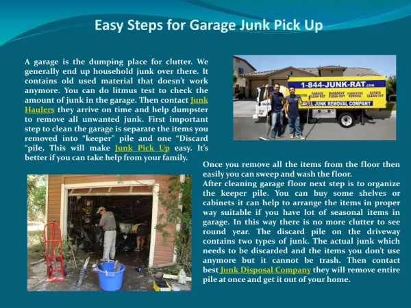 Easy Steps for Garage Junk Pick Up