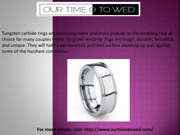 Tungsten Wedding Bands