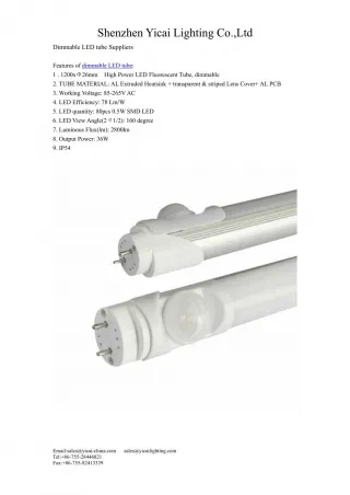 dimmable LED tube Suppliers - slide 1