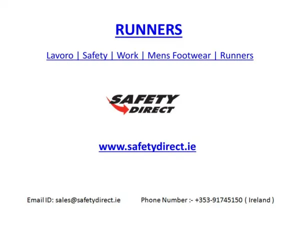 Lavoro | Safety | Work | Mens Footwear | Runners | safetydirect.ie