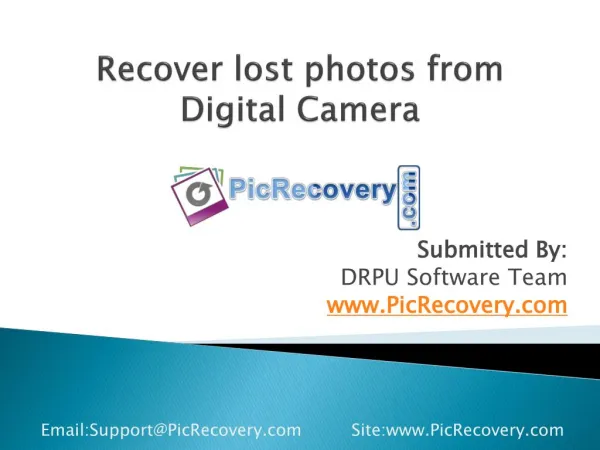 How to recover lost photos from Digital Camera