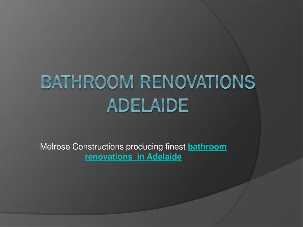 melrose constructions producing finest bathroom renovations in adelaide