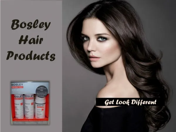 Bosley Hair Products