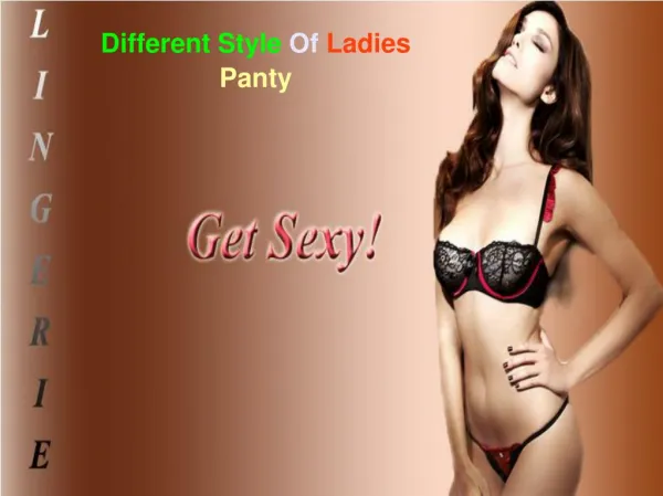 Different Style Of Ladies Panty
