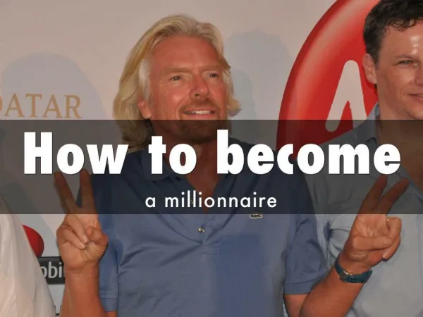 How to Become a Millionaire - Financial Freedom