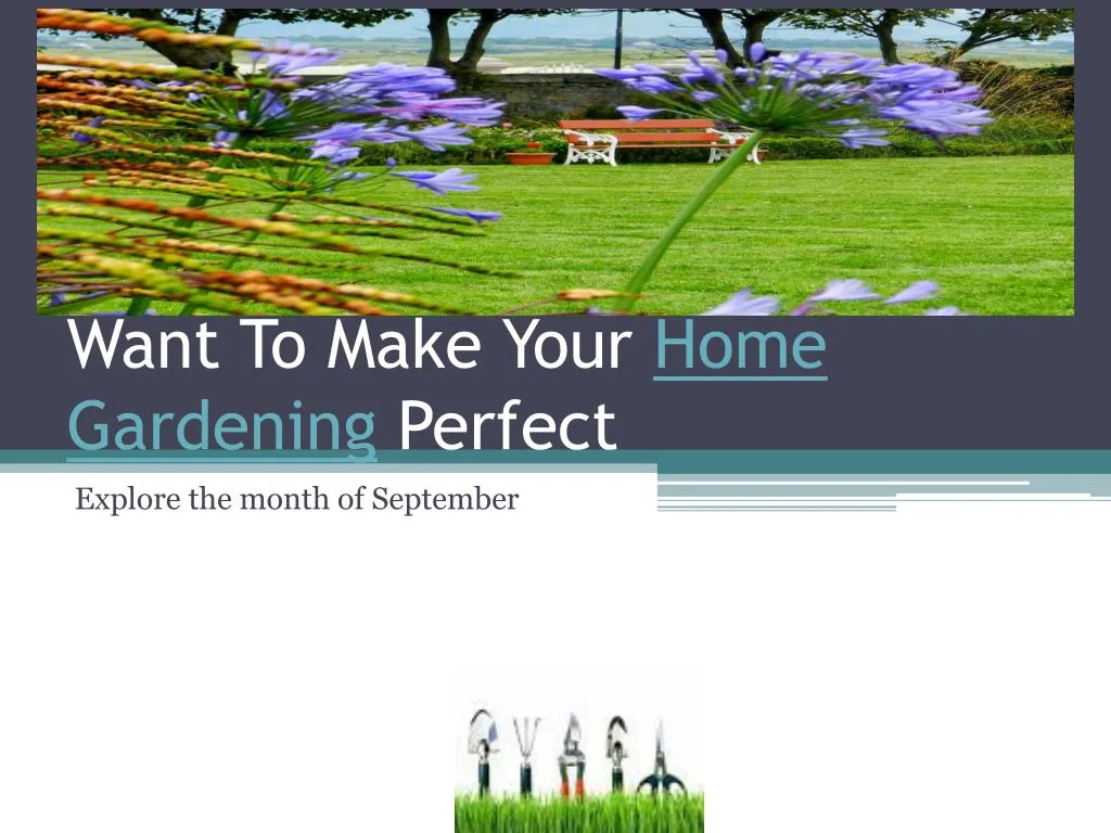 want to make your home gardening perfect
