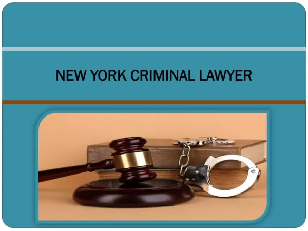 Criminal lawyer NYC